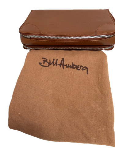 Bill amberg tan leather clutch - amberg,