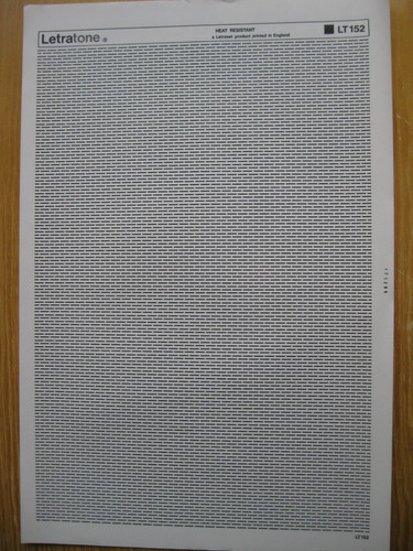 Letraset letratone sheet - letraset,