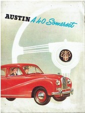 AUSTIN A40 SOMERSET SALOON 1952-54 ORIGINAL FACTORY UK SALES BROCHURE