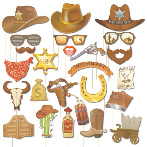 Cowboy photo booth prop wild - prop,