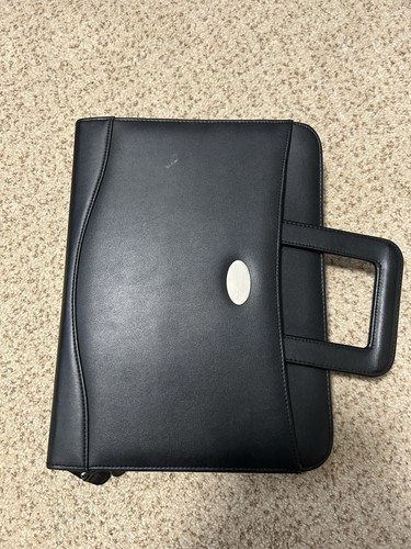 Leather zipped organiser - leather, a4