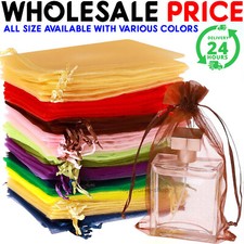100-500Pcs Organza Gift Bags