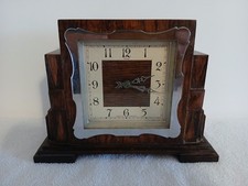 VINTAGE OAK ENFIELD MANTLE CLOCK, WORKING