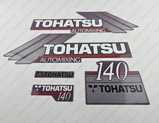 Tohatsu 140HP Automixing Outboard Engine Decals Sticker Set reproduction 140 HP