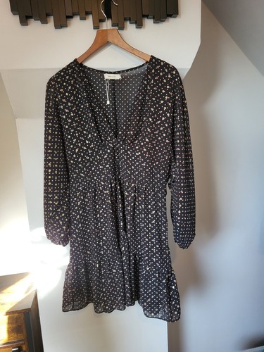 Black polka dot mini - polka, dress