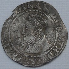 Elizabeth I Hammered Silver Groat mm Martlet, Tudor Period, 24mm 1.67g, S2556