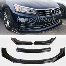 For VW Passat B6 B7 Car Front Bumper Splitter Lip Diffuser Spoiler Glossy Black