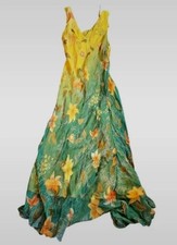 Rene Derhy  French vintage viscose fairycore floral dress size 10/12