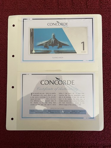 Concorde 999 silver dollar - concorde,