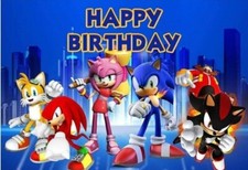 Sonic The Hedgehog Backdrop Birthday Party Decorations Theme 150cmx100cm