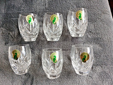 GENUINE WATERFORD CRYSTAL,WESTHAMPTON SHOT GLASS x 6 ,LEAD CRYSTAL, PATTERN 3396