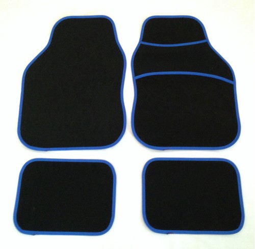 Black blue car mats - black, &