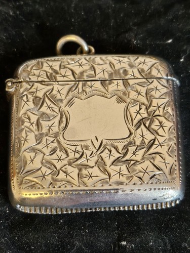Antique solid silver vesta - solid,