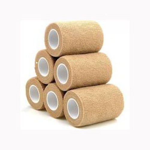 Cohesive bandages tan 5cm x - cohesive,