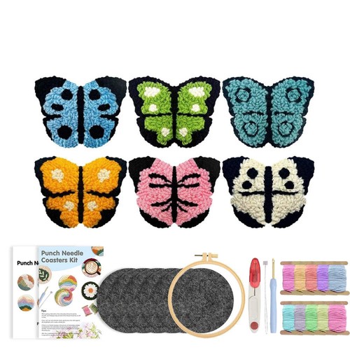 Diy punch needle coaster - punch,