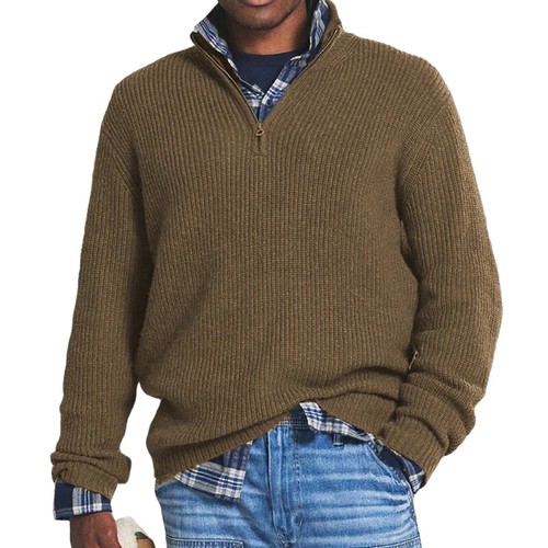Mens ribbed jumper sweater - ribbed,