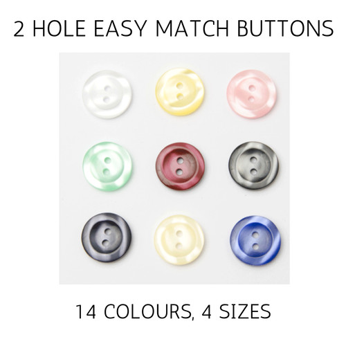 Buttons easy match 2 tone - x,