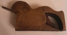 Antique 1inch Gunmetal Bullnose Woodworking Plane With Iron And Wooden Wedge