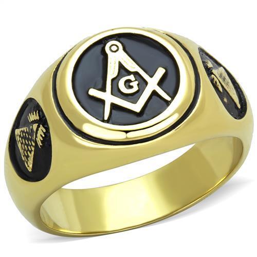 Mens gold masonic ring - , no