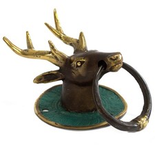 Brass Door Knocker - Stags