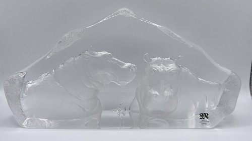 Mats jonasson sculpture hippos - sculpture,