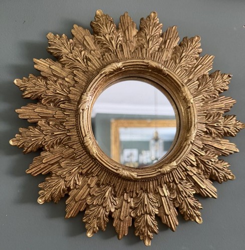 Gold antiqued round port - gold,