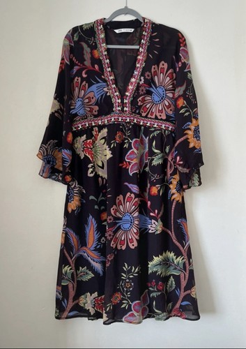 Zara summer black floral - zara,