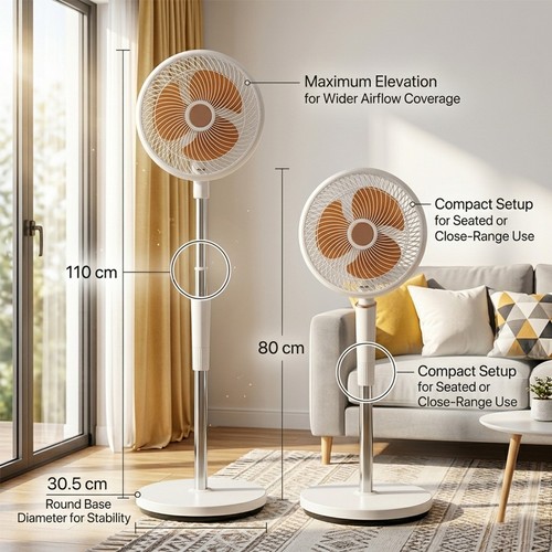 Oscillating pedestal fan - fan,, air