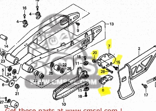 Honda crm250ar oem rear - honda, chain