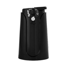 Black Electric Tin Can Automatic Easy Opener with Knife Sharpener Kitchen Tool