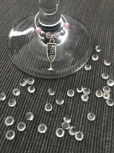 Prosecco wine glass charms - prosecco,