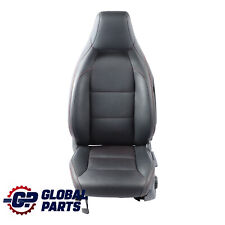 Mercedes W176 Seat Front Left N/S Heated Black Leather Microfibre Red Accent