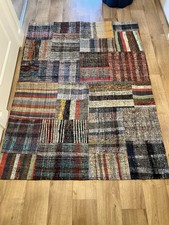 Unique Kilim Rug Patchwork Handwoven 175 X 125 cm Excellent Condition Unused