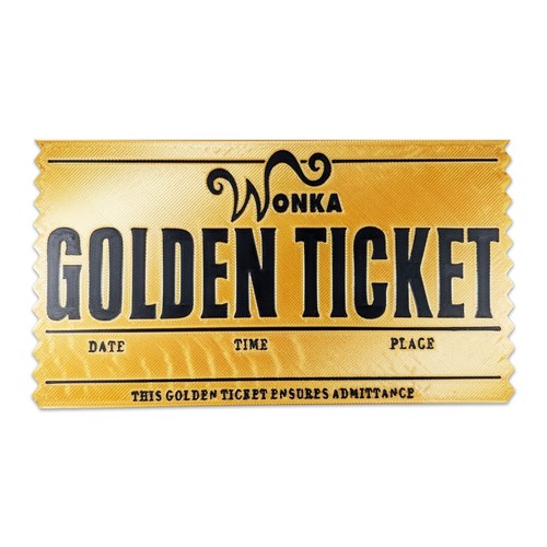 Printed willy wonka golden - 3d,
