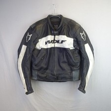 Wolf Leather Jacket 48" Black