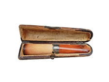 Antique Victorian Hallmarker Silver (JBB) Cheroot Holder in Case circa 1900