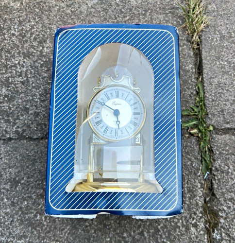 Gold analogue desk clock - gold,