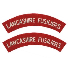 Lancashire Fusiliers - WW2 Repro Shoulder Titles Patch Badge British Army Flash