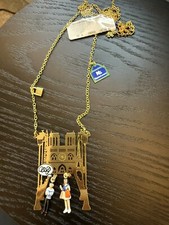 LES NEREIDES N2 GOLD PLATED BONJOUR PARIS NECKLACE - NEW