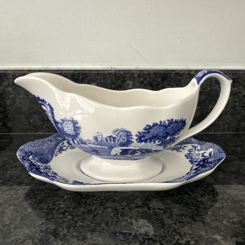 Spode blue italian gravy boat - spode,