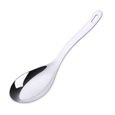  Stainless Steel Rice Spoon Soup Scoop Food Serving Spoons Kitchen Utensil