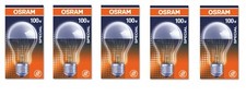 5x OSRAM Special Head Mirror Lamp E27 100W SILVER EEK:G (Spectrum A to G) 