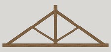 Solid Oak Roof Trusses – Bespoke & Handcrafted – Made to Order – 4000mm Width