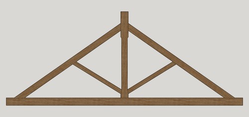 Solid oak roof trusses - solid, –