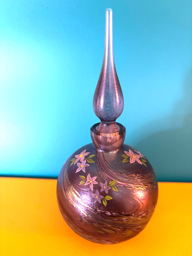 Okra glass perfume bottle - okra,