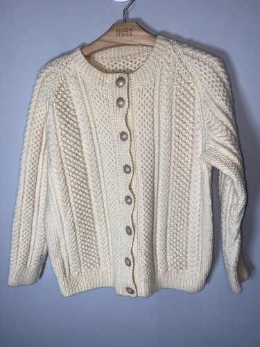 Chunky cream vintage - , handknit