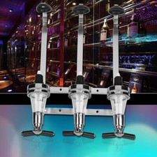NEW 3 Bottle Stand Wall Mounted Dispenser Drinks Wine Spirits Steel Bar Optics