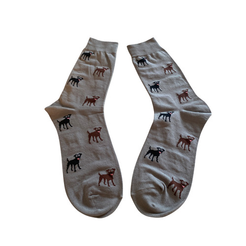 Patterdale dog print socks - dog,