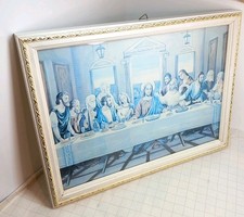 15" X 11" Framed The Last Supper Print / art Jesus vintage