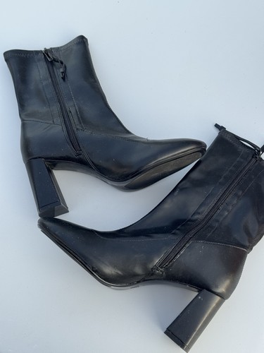 Zara black block heel - block, ankle
